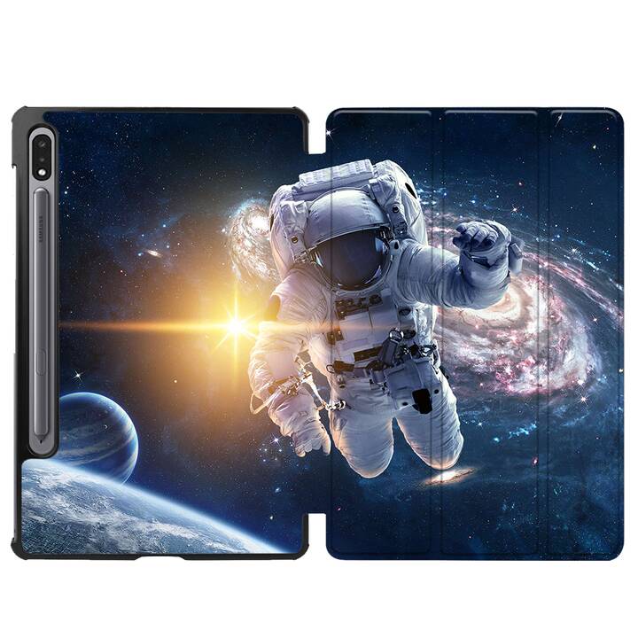 EG coque pour Samsung Galaxy Tab S8+ 12.4" (2022) - bleu - astronaute