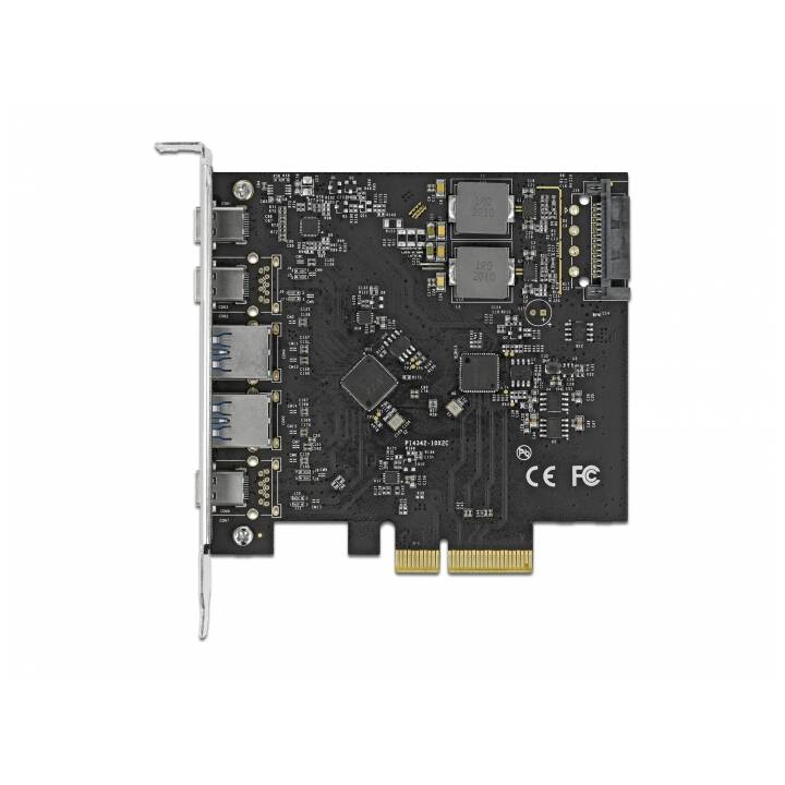 DELOCK Carte d'interface (PCI-E 3.0 x2, 3 x USB C, USB A)