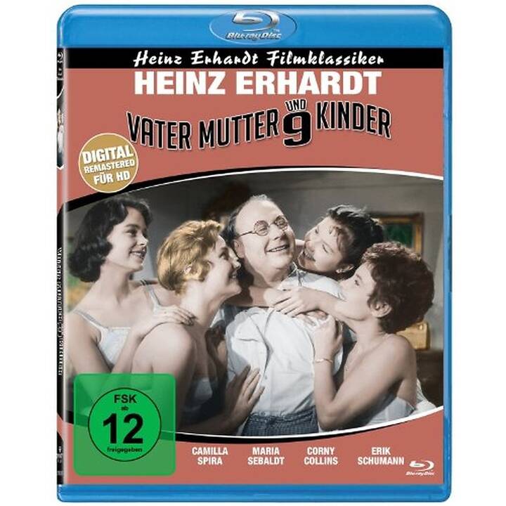 Vater, Mutter und 9 Kinder (s/w, DE)