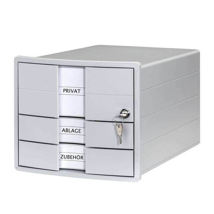 HAN Büroschubladenbox Impuls (28 cm  x 36.7 cm  x 23.5 cm, Grau)
