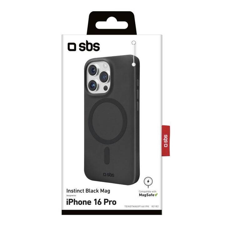 SBS Backcover MagSafe Instinct (iPhone 16 Pro, Noir)