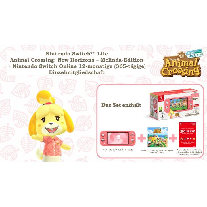 NINTENDO Switch Lite Coral 32 GB (Animal Crossing: New Horizons + NINTENDO Switch Online 12M, DE, IT, FR)