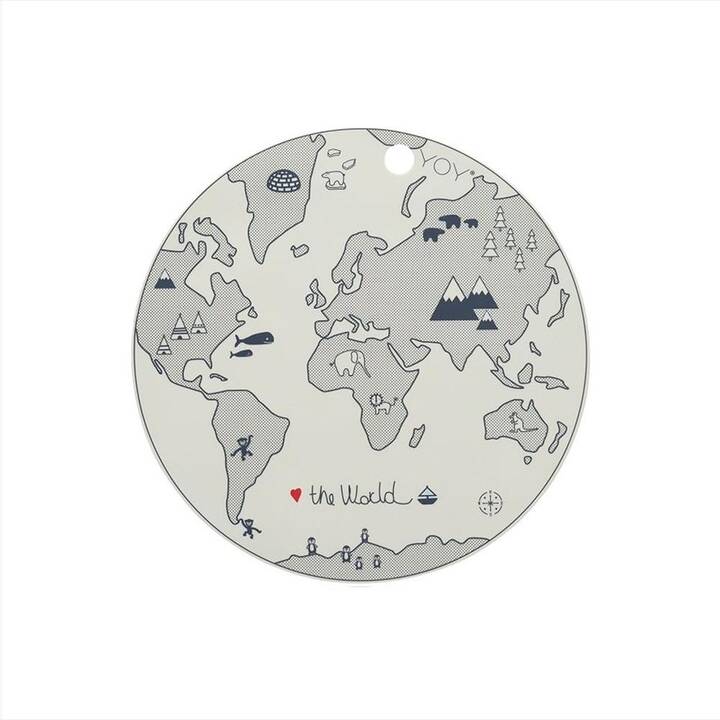 OYOY Tovaglietta The World (Bianco, Multicolore)