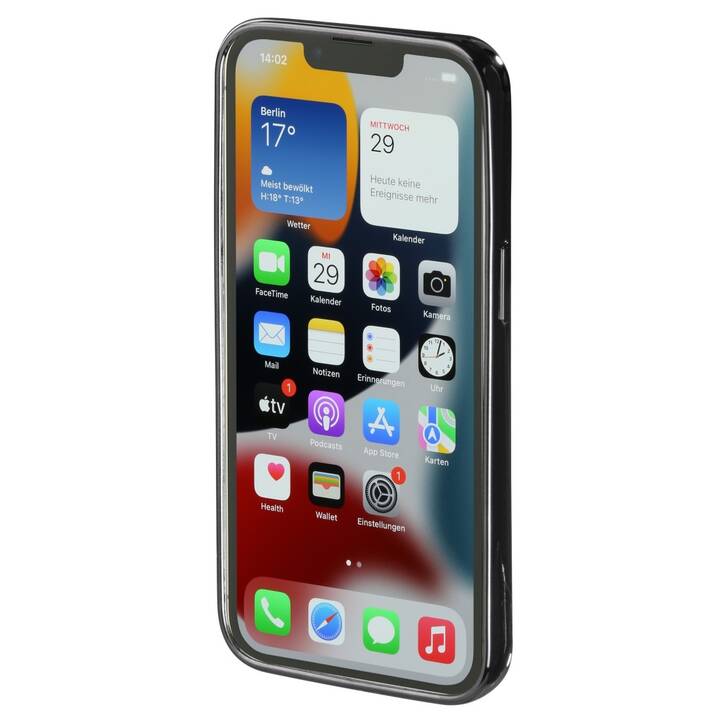 HAMA Backcover Clear&Chrome (iPhone 13 Pro, Black, Transparent)