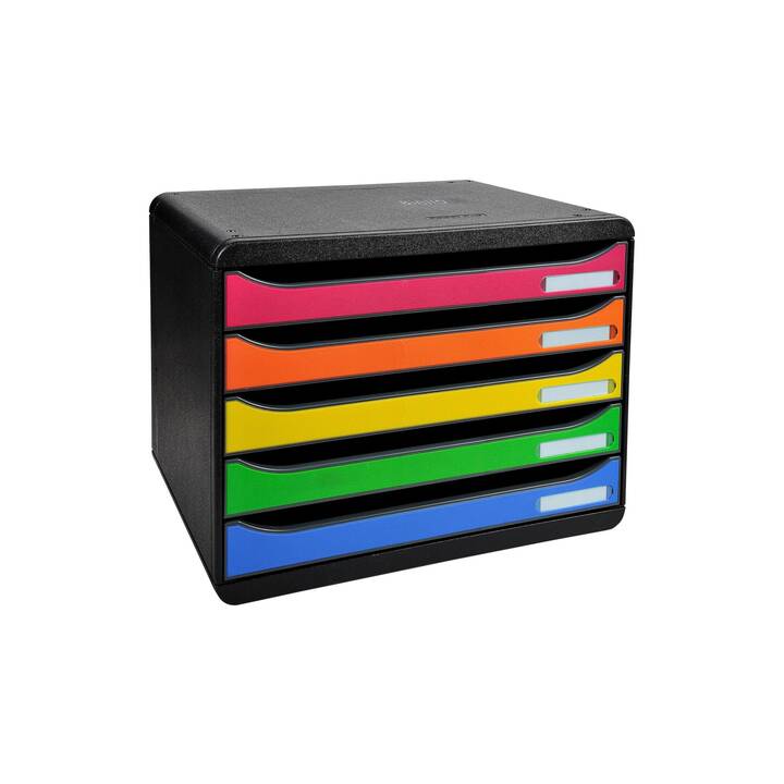 BIELLA Boite à tiroirs de bureau Big-Box Plus (A4, 33.5 cm  x 55 cm, Multicolore)