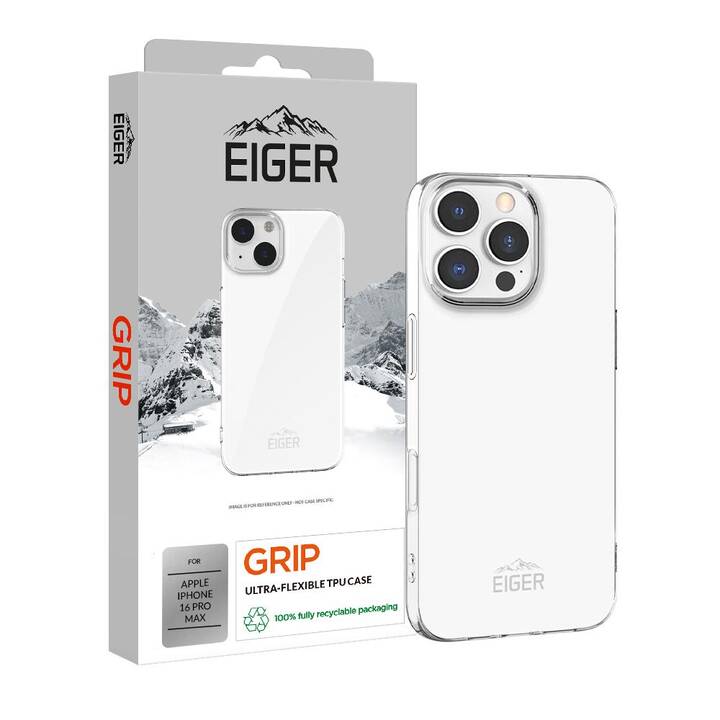 EIGER Backcover Grip (iPhone 16 Pro Max, Transparente)