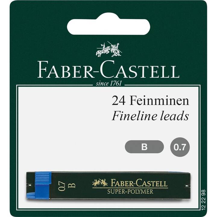 FABER-CASTELL Bleistiftmine (Schwarz, 12 Stück)
