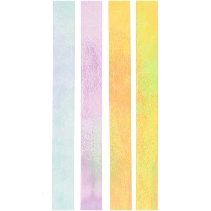 RICO DESIGN Washi Tape Set (Gelb, Orange, Lila, Pink, 5 m)