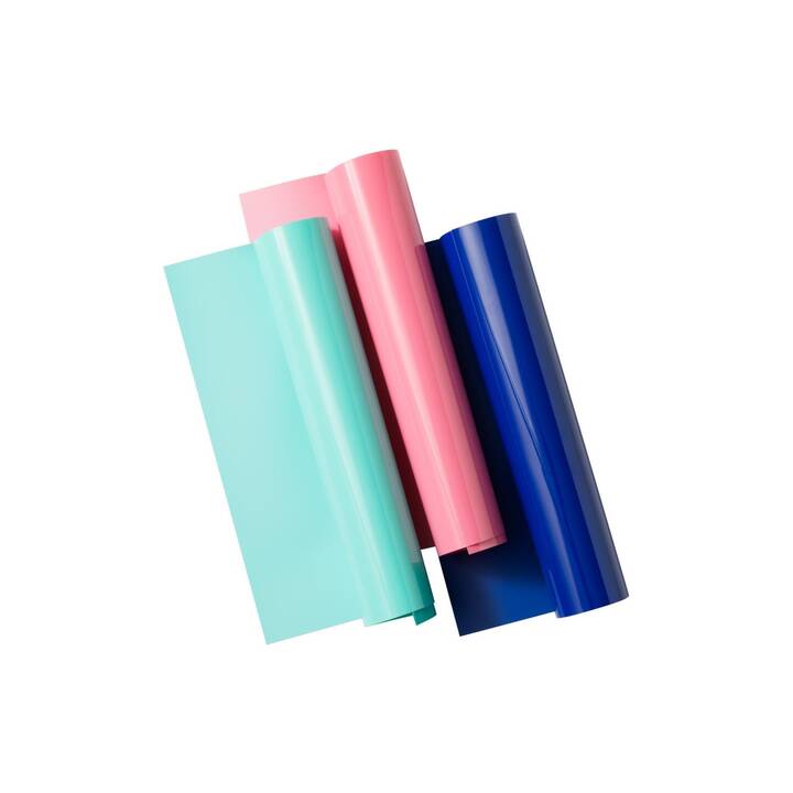 CRICUT Film de vinyle Smart (24.1 cm x 30.5 cm, Bleu, Pink, Turquoise, Rose)