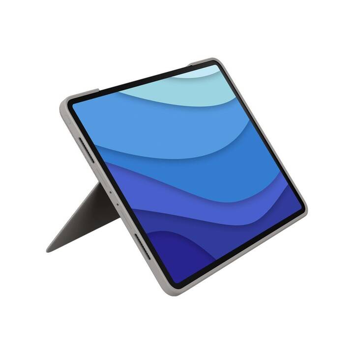 LOGITECH Combo Touch Type Cover / Tablet Tastatur (12.9", iPad Pro (5. Gen. 2021), Sand)