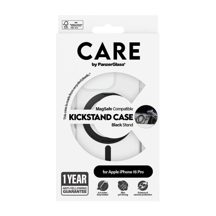 CARE Backcover MagSafe Kickstand (iPhone 16 Pro, Transparent)