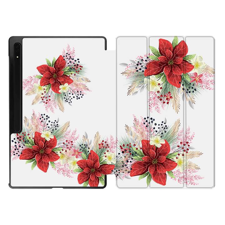 EG Hülle für Samsung Galaxy Tab S8 Ultra 14.6" (2022) - Rosa - Blumen
