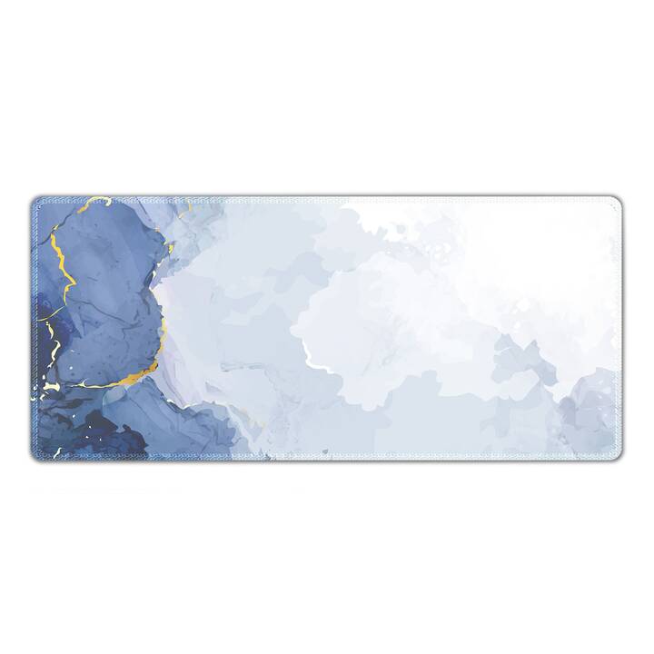 EG tapis de clavier (80x30cm) - bleu - marbre
