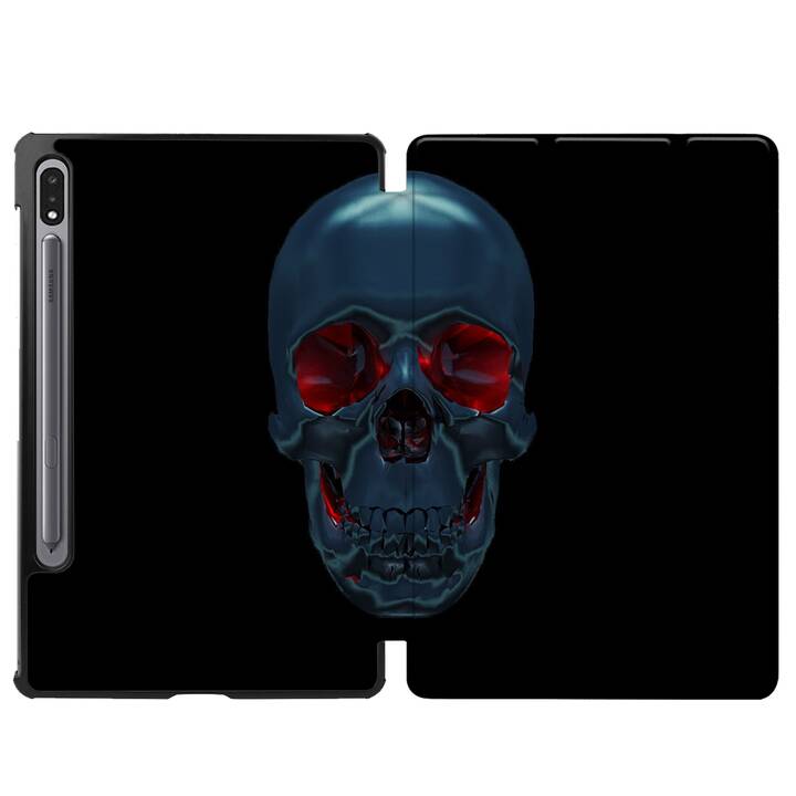 EG coque pour Samsung Galaxy Tab S8+ 12.4" (2022) - noir - tête de mort