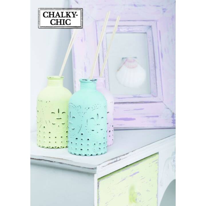MARABU Colore di gesso Chalky-Chic Set (5 x 100 ml, Grigio, Blu chiaro, Verde, Blu, Bianco, Rosa, Multicolore)