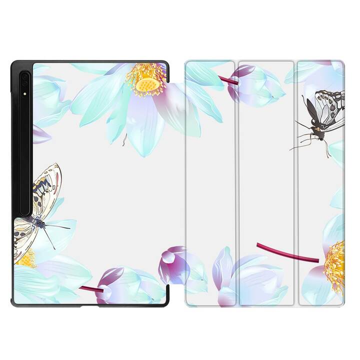 EG Housse (11", Galaxy Tab S9, Fleurs, Pourpre)