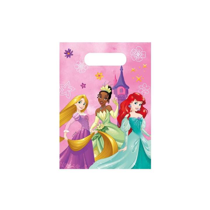 AMSCAN Geschenktüte (6 Stk, Pink, Rosa, Prinzessin)