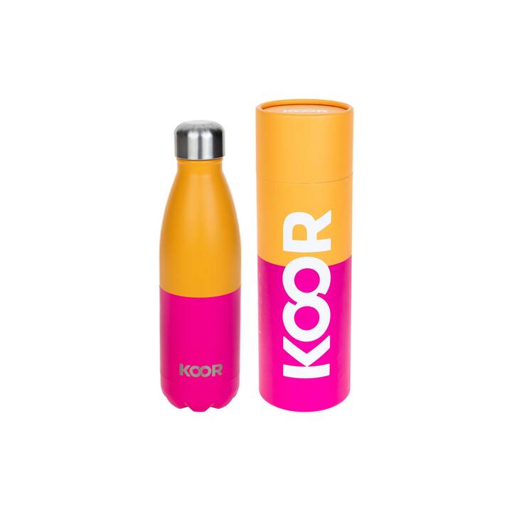 KOOR Thermo Trinkflasche Arancia (0.5 l, Orange, Pink, Rosa)