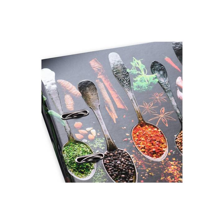 HERMA Ordner Spices (A4, 7 cm, Schwarz, Mehrfarbig)