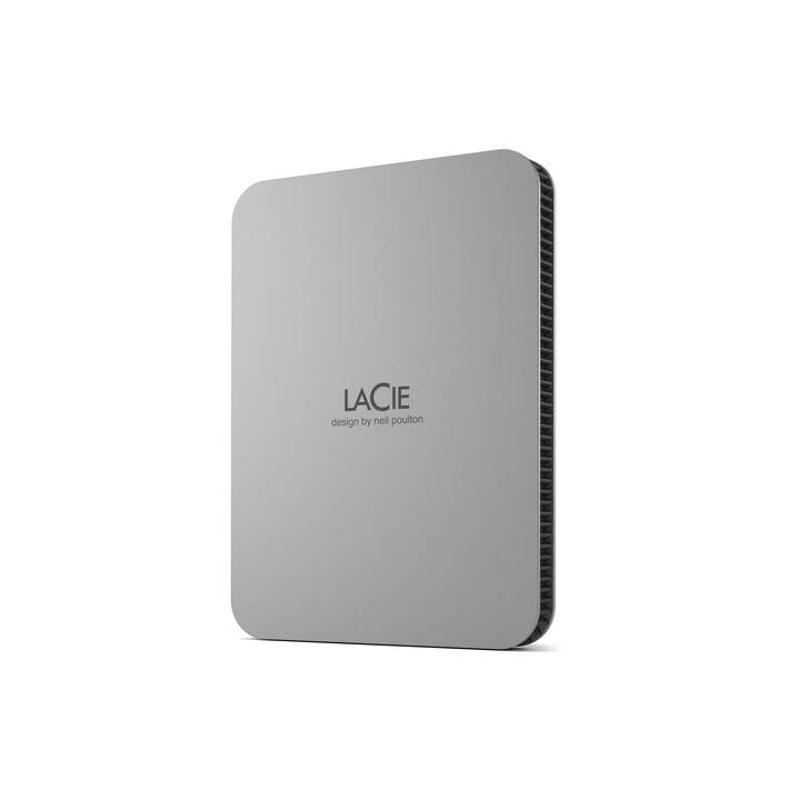 LACIE Mobile Drive (USB de type C, 2000 GB, Argent)
