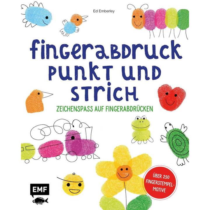 Fingerabdruck, Punkt und Strich - Zeichenspass auf Fingerabdrücken