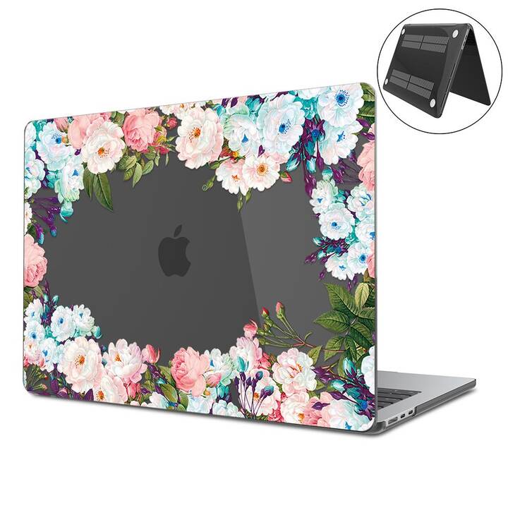 EG Hardcase (MacBook Air 13" M2 2022, Fiore, Transparente, Nero)