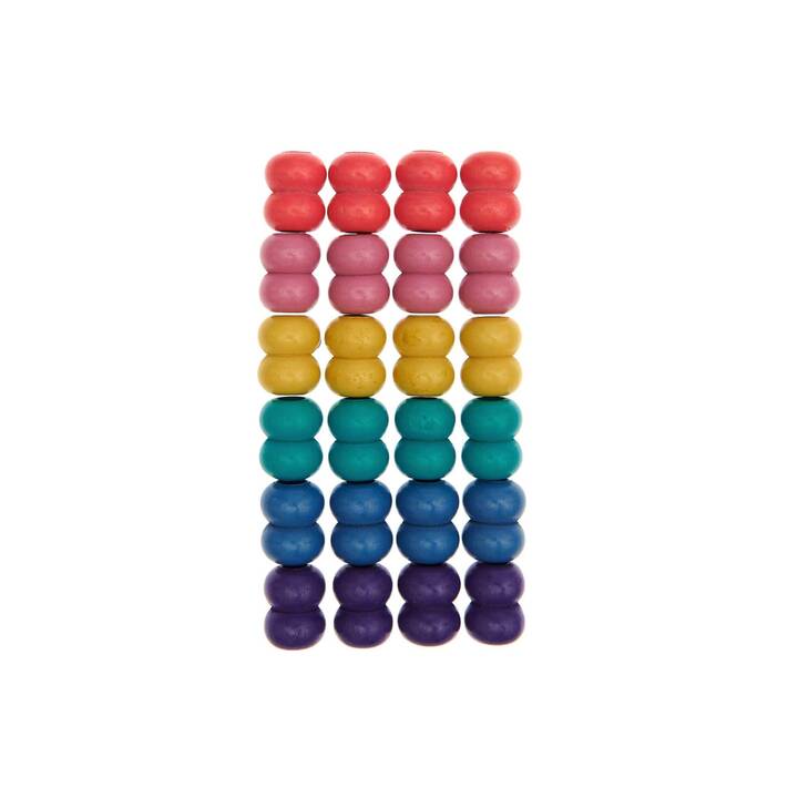 RICO DESIGN Perle (24 pezzo, Legno, Multicolore)