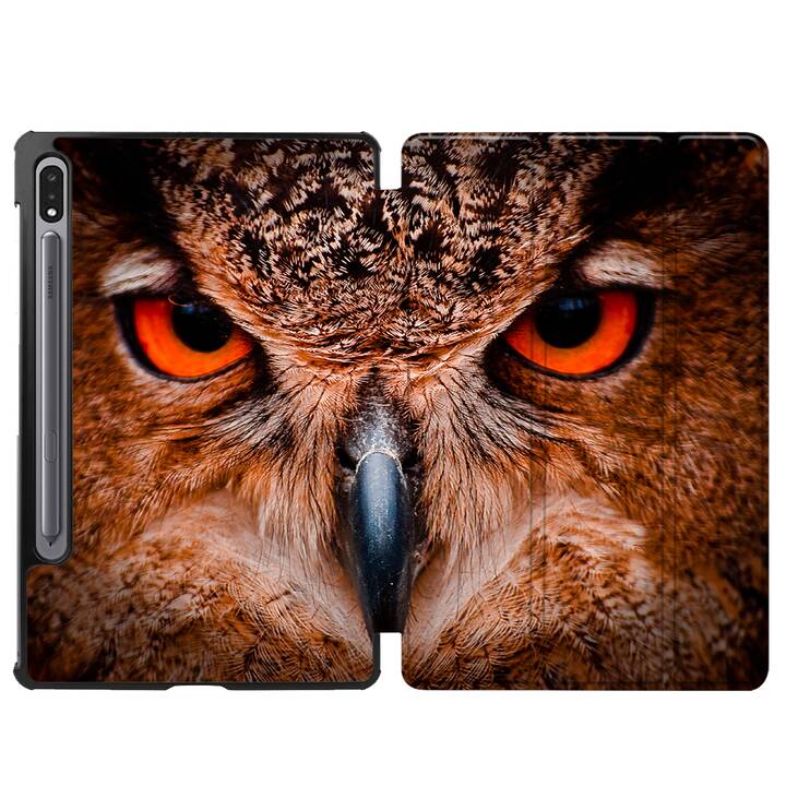 EG coque pour Samsung Galaxy Tab S8+ 12.4" (2022) - marron - hibou