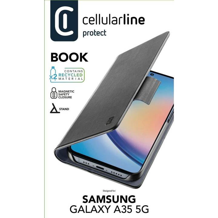 CELLULAR LINE Flipcover (Galaxy A35, Noir)