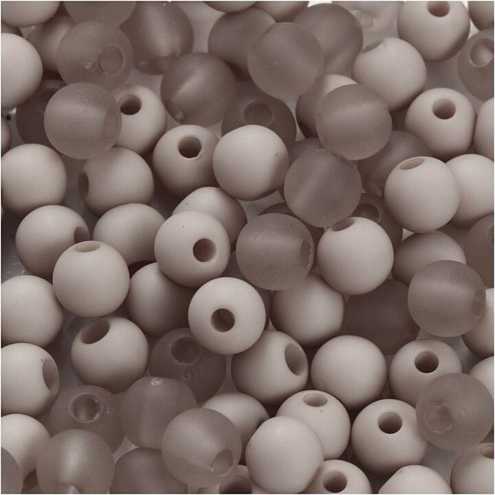 CREATIV COMPANY Perlen (40 g, Kunststoff, Hellgrau, Grau)