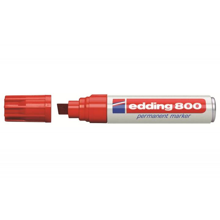 EDDING Marqueur permanent 800 (Rouge, 5 pièce)