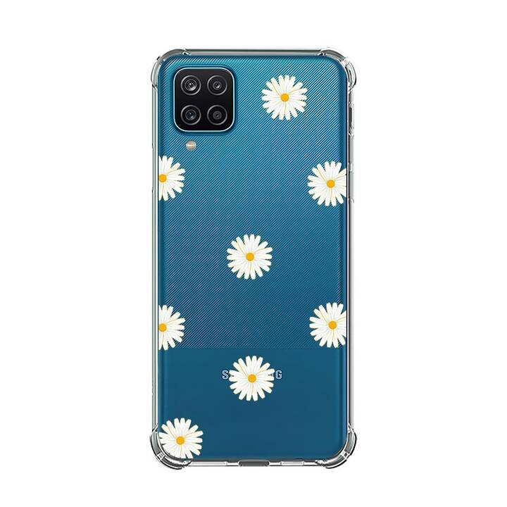EG Backcover (Galaxy A12, Blumen, Transparent)