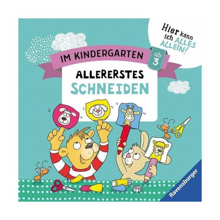 Im Kindergarten: Allererstes Schneiden