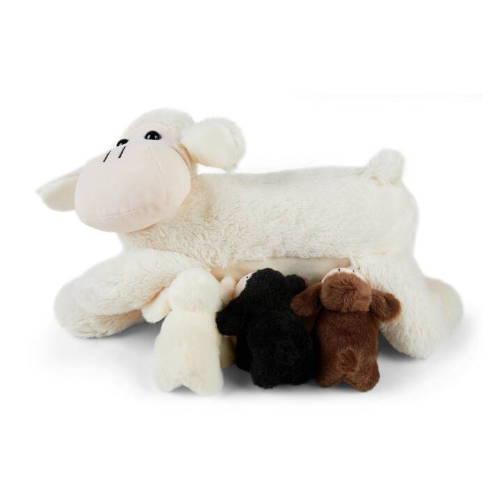 MAMANIMALS Mama Sheep & Babys (15 cm, Blanc)