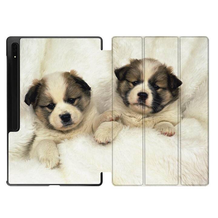 EG Housse (11", Galaxy Tab S9, Chiens, Brun)