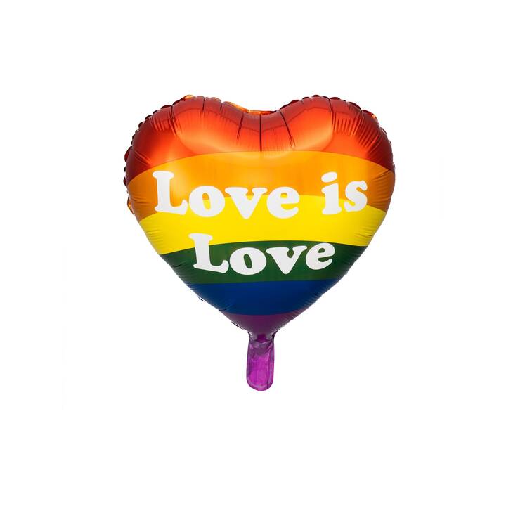 PARTYDECO Ballon en feuille Love is Love (35 cm, 1 pièce)