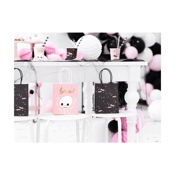 PARTYDECO Sachet cadeau (Noir, Doré, Pink, Rose, Chauve-souris)