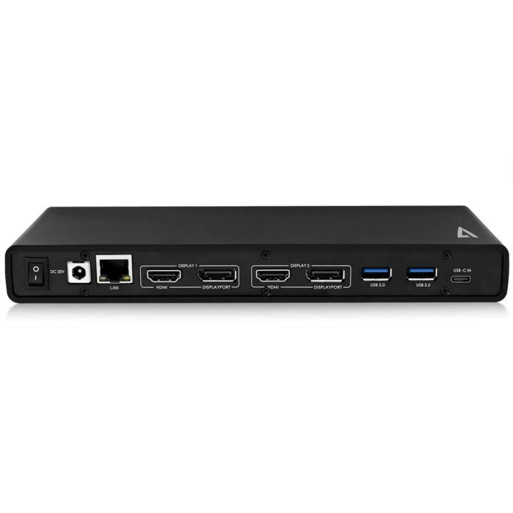 VIDEOSEVEN Dockingstation (2 x HDMI, 2 x DisplayPort, USB 3.0 Typ-C, 4 x USB 3.0 Typ-A, RJ-45 (LAN))
