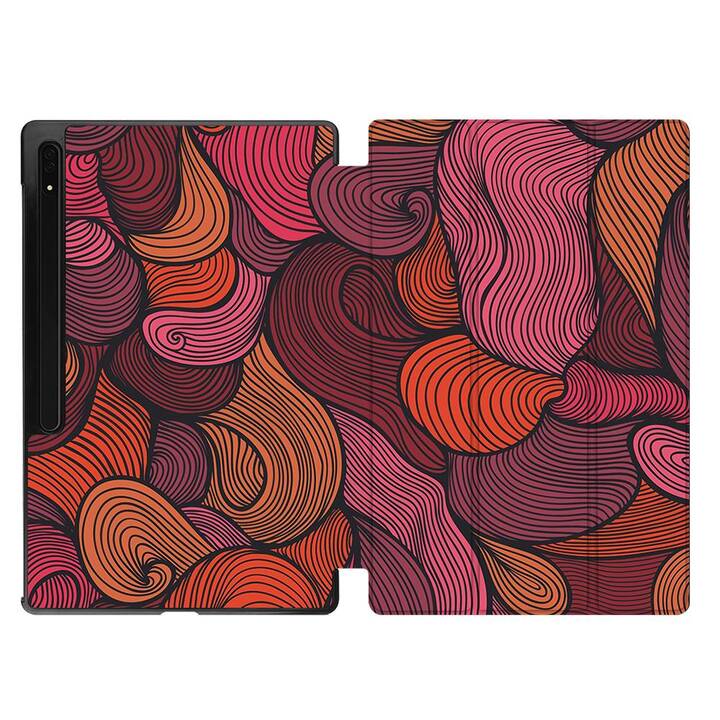 EG Housse (11", Galaxy Tab S9, Abstrait, Orange)