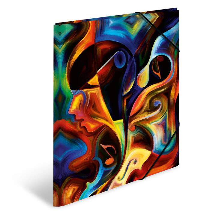 HERMA Cartellina con elastico Artwork (Multicolore, A4, 1 pezzo)