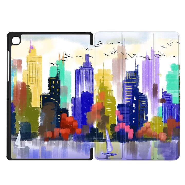 EG Hülle für Samsung Galaxy Tab A7 Lite 8.7" (2021) - Bunt - Stadtmalerei