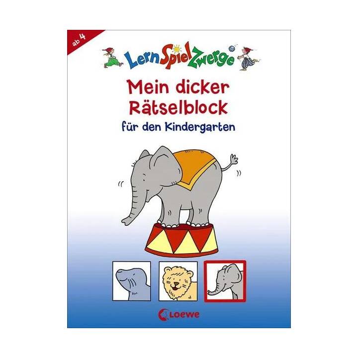 LernSpielZwerge - Mein dicker Rätselblock für den Kindergarten