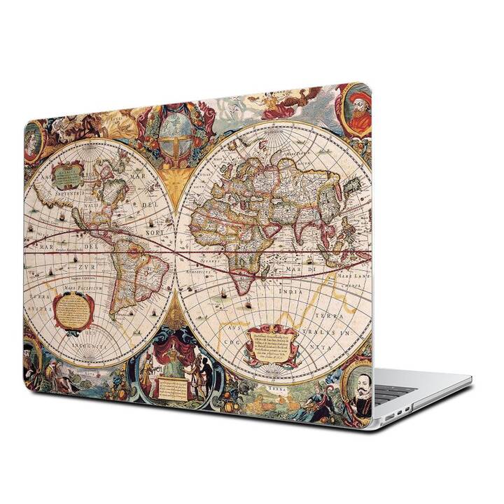 EG Coque rigide (MacBook Air 13" M3 2024, Carte géografique, Brun)
