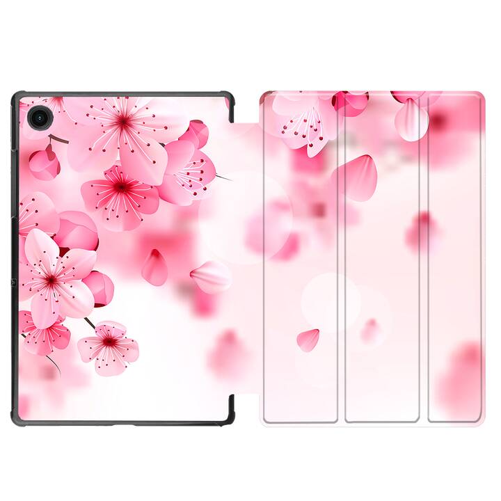 EG coque pour Samsung Galaxy Tab A8 10.5" (2021) - fleurs - rose