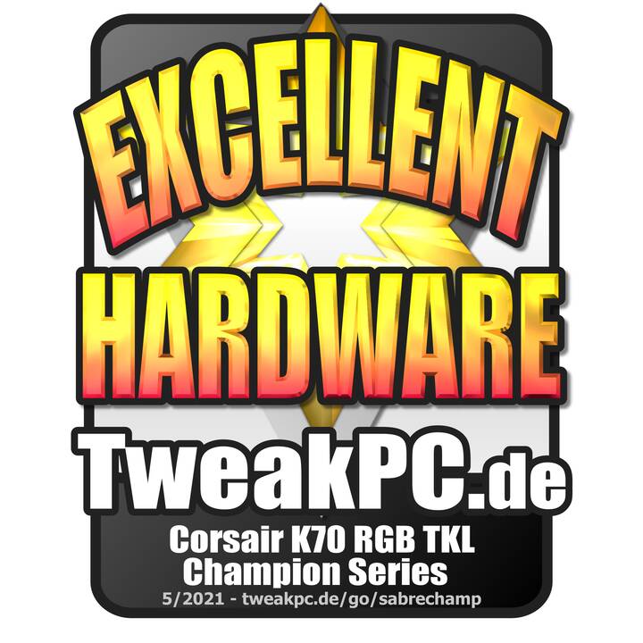 CORSAIR K70 RGB TKL Champion Series (USB, Suisse, Câble)