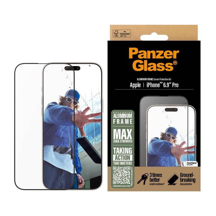 PANZERGLASS Film de protection d'écran Ultra-Wide Fit (iPhone 16 Pro Max, 1 pièce)