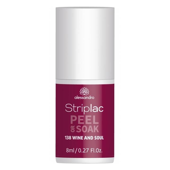 ALESSANDRO Vernis à ongles à décoller Striplac Peel or Soak (138 Wine And Soul, 8 ml)