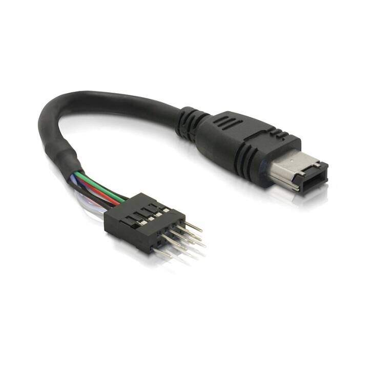 DELOCK 82379 Firewire-Kabel (IEEE 1394a 6-polig, 6 Pin, 16.5 cm)