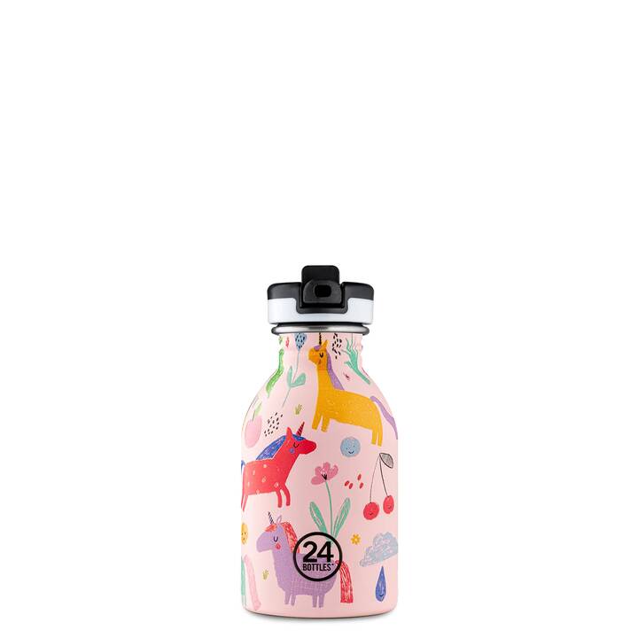 24BOTTLES Bottiglia per bambini Urban Magic Friends (0.25 l, Rosa, Multicolore)