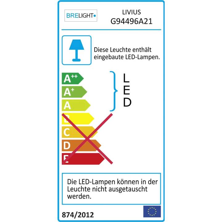 BRILLIANT Deckenleuchte Livius (Weiss)